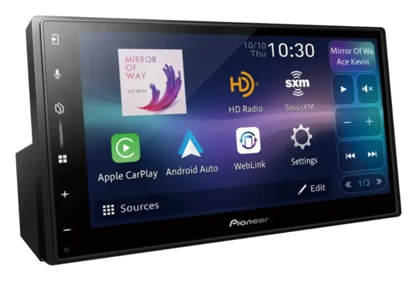 Pioneer - 6.8" – Wired Android Auto™ and Wired Apple CarPlay® Bluetooth® Digital Media (DM) Receiver Maestro Compatible HD Radio - Black - Image 3