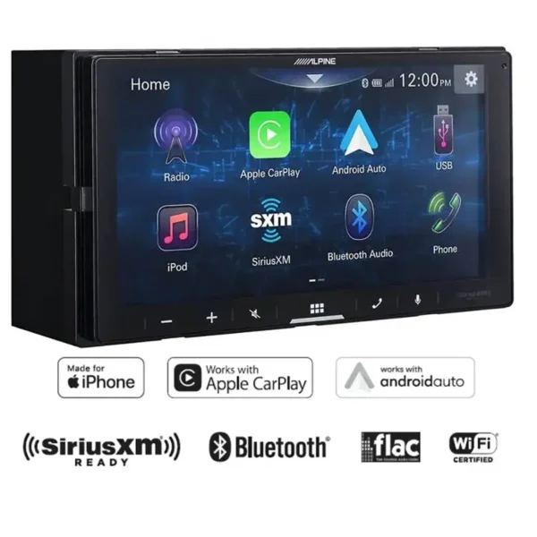 Alpine - 6.75" Wireless Android Auto and Apple CarPlay Bluetooth Digital Media Receiver - Black - Image 4