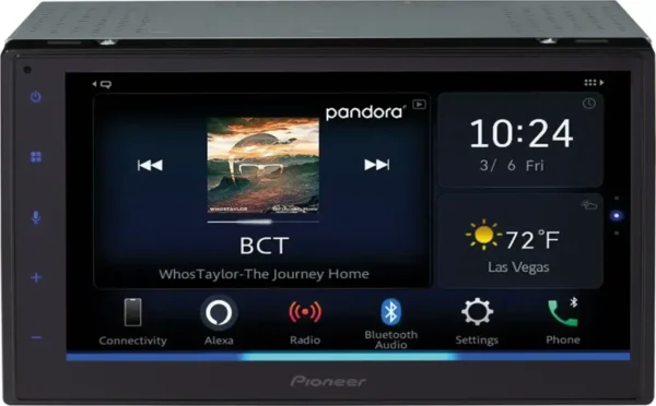 Pioneer - 6.8" Android Auto and Apple CarPlay Bluetooth Digital Media (DM) Receiver - Black - Open Box - Fair