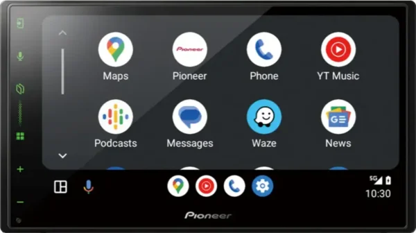 Pioneer - 6.8" – Wired Android Auto™ and Wired Apple CarPlay® Bluetooth® Digital Media (DM) Receiver Maestro Compatible HD Radio - Black - Image 2