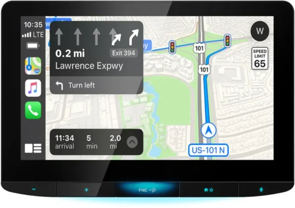 JVC - 10.1" Full HD Screen - Android Auto/Apple CarPlay - Universal Double Din Fit Digital Media Receiver - Black - Image 3