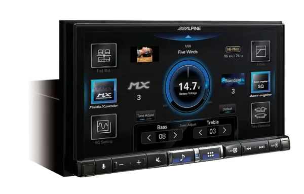 Alpine - 7" Android Auto and Apple CarPlay Bluetooth Digital Media Receiver - Black - Image 2