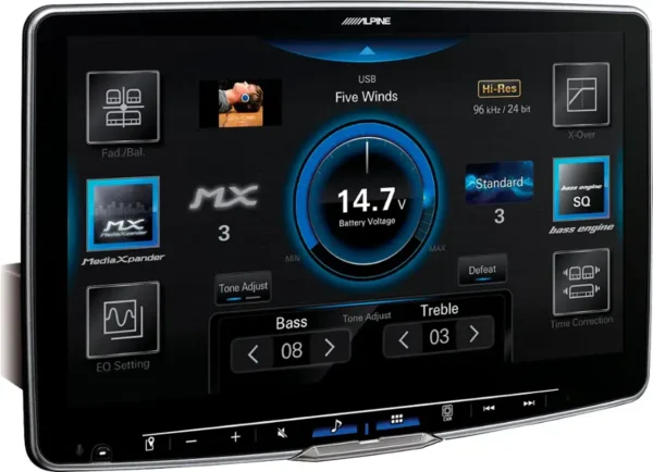 Alpine - 11" Android Auto and Apple CarPlay Bluetooth Digital Media Receiver - Black - Image 4