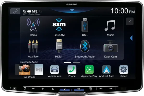 Alpine - 11" Android Auto and Apple CarPlay Bluetooth Digital Media Receiver - Black