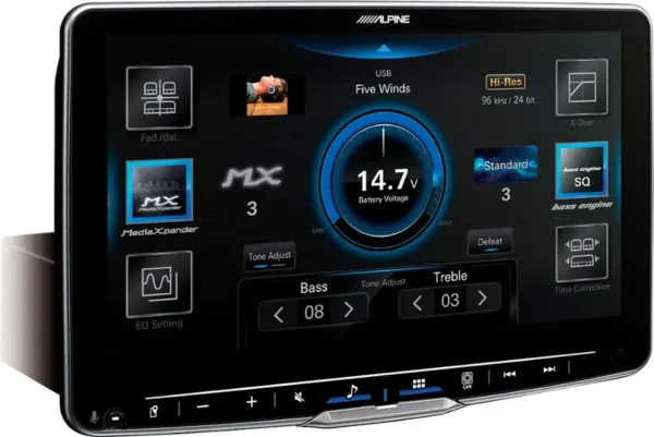 Alpine - 9" Android Auto and Apple CarPlay Bluetooth Digital Media Receiver - Black - Image 4