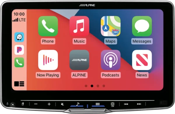 Alpine - 9" Android Auto and Apple CarPlay Bluetooth Digital Media Receiver - Black - Image 3