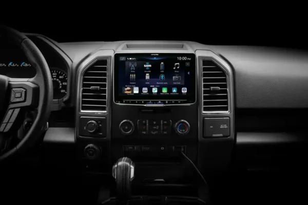 Alpine - 9" Android Auto and Apple CarPlay Bluetooth Digital Media Receiver - Black - Image 2