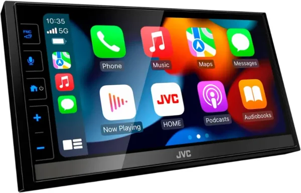 JVC - 6.8" Wireless Android Auto, Apple CarPlay Bluetooth Digital Media (DM) Receiver with Variable Color and SiriusXM Ready - Black - Open Box - Fair - Image 3