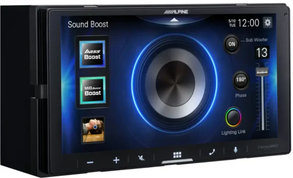 Alpine - 6.75" Android Auto and Apple CarPlay Bluetooth Digital Media Receiver - Black