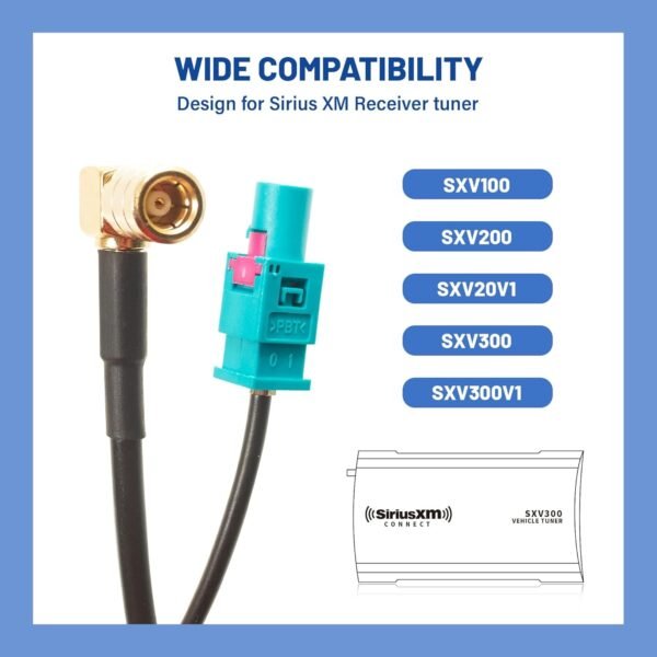 Fakra Z to SMB Adapter for Sirius XM – 8" Antenna Cable for GM/Ford/Toyota - Image 4