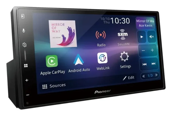 Pioneer - 6.8" – Wireless Android Auto™ and Apple CarPlay® Bluetooth® Digital Media (DM) Receiver - Black - Image 3